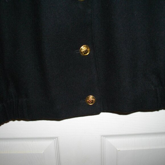 Women's black wool Carol Horn bomber blazer style. Size 12. New. - Picture 3 of 5